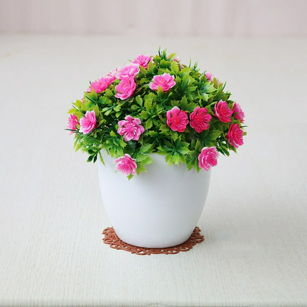 Artificial Potted Flowers Fake False Plants Outdoor Garden Home In Pot Decor New 
